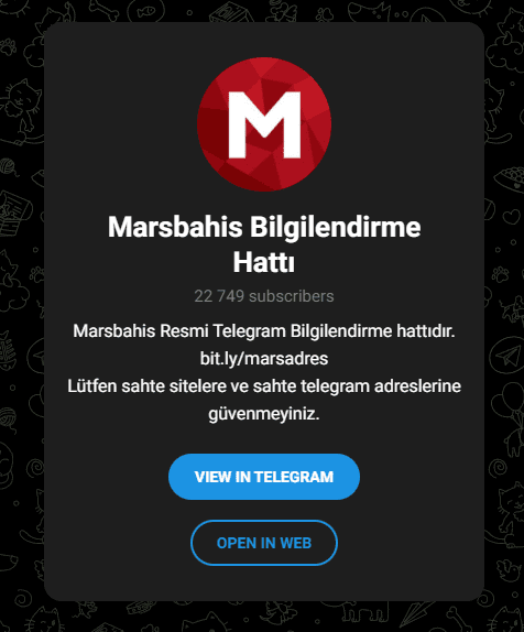Marsbahis Telegram